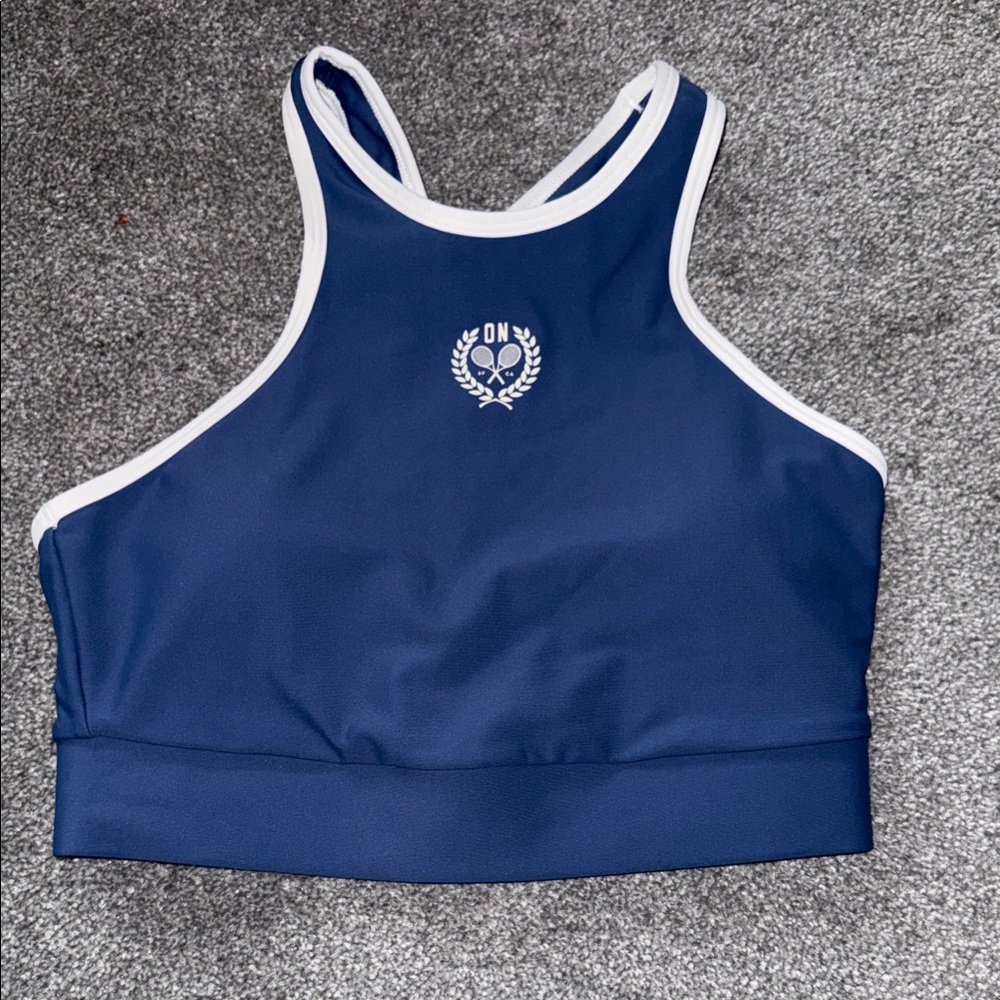 Old Navy Blue and White Sports Bra